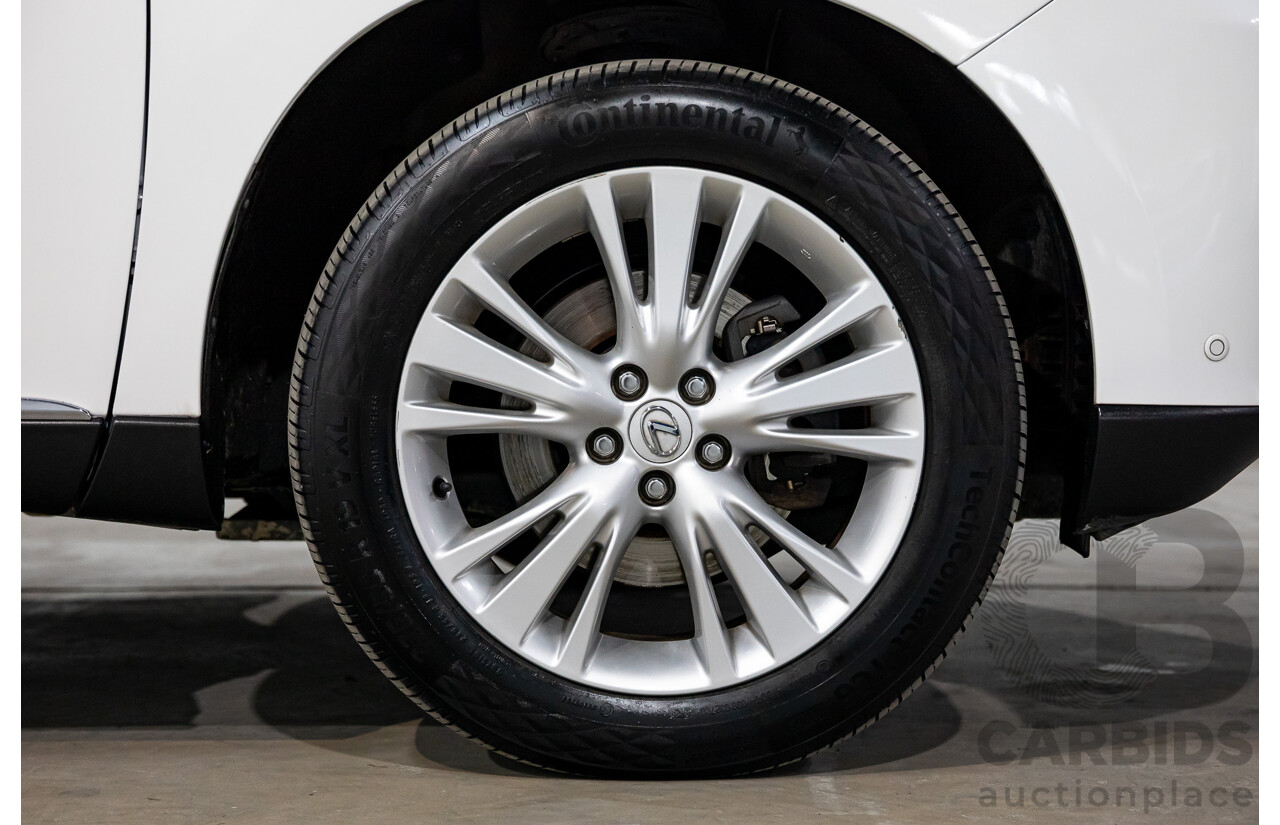 9/2013 Lexus RX350 Luxury GGL15R MY12 4d Wagon White Pearl V6 3.5L