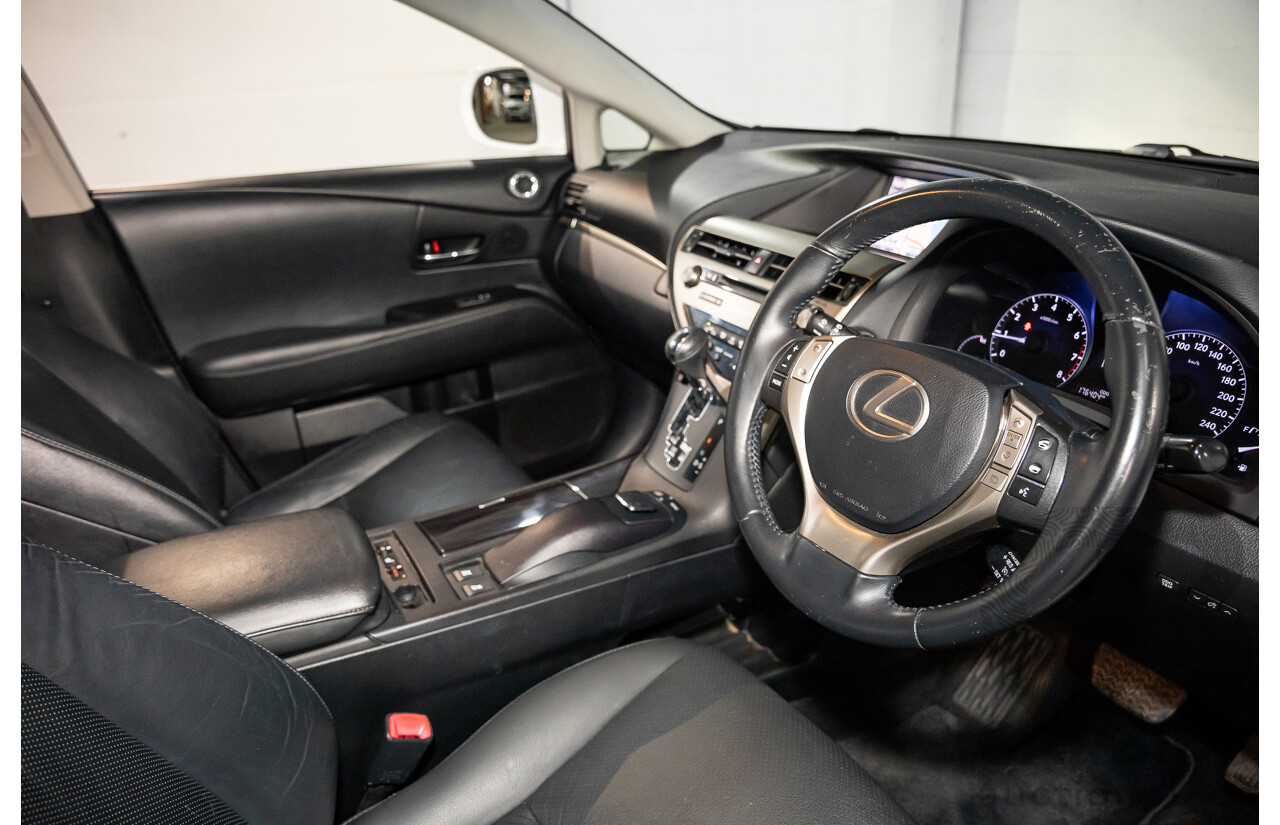 9/2013 Lexus RX350 Luxury GGL15R MY12 4d Wagon White Pearl V6 3.5L