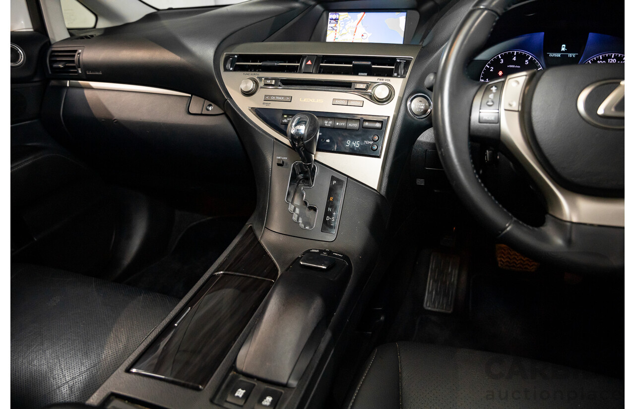 9/2013 Lexus RX350 Luxury GGL15R MY12 4d Wagon White Pearl V6 3.5L