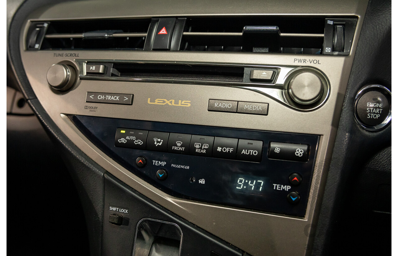 9/2013 Lexus RX350 Luxury GGL15R MY12 4d Wagon White Pearl V6 3.5L
