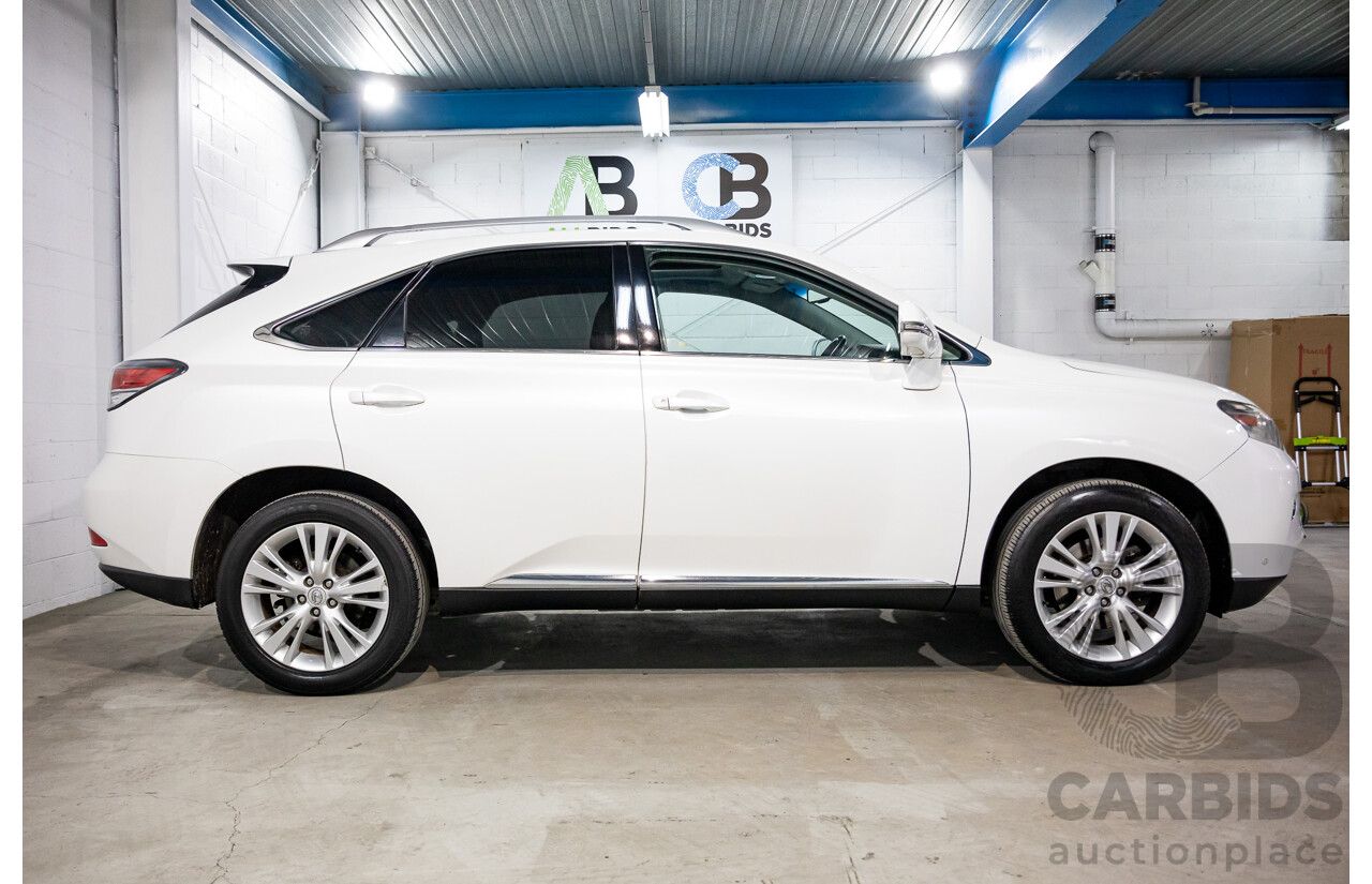 9/2013 Lexus RX350 Luxury GGL15R MY12 4d Wagon White Pearl V6 3.5L