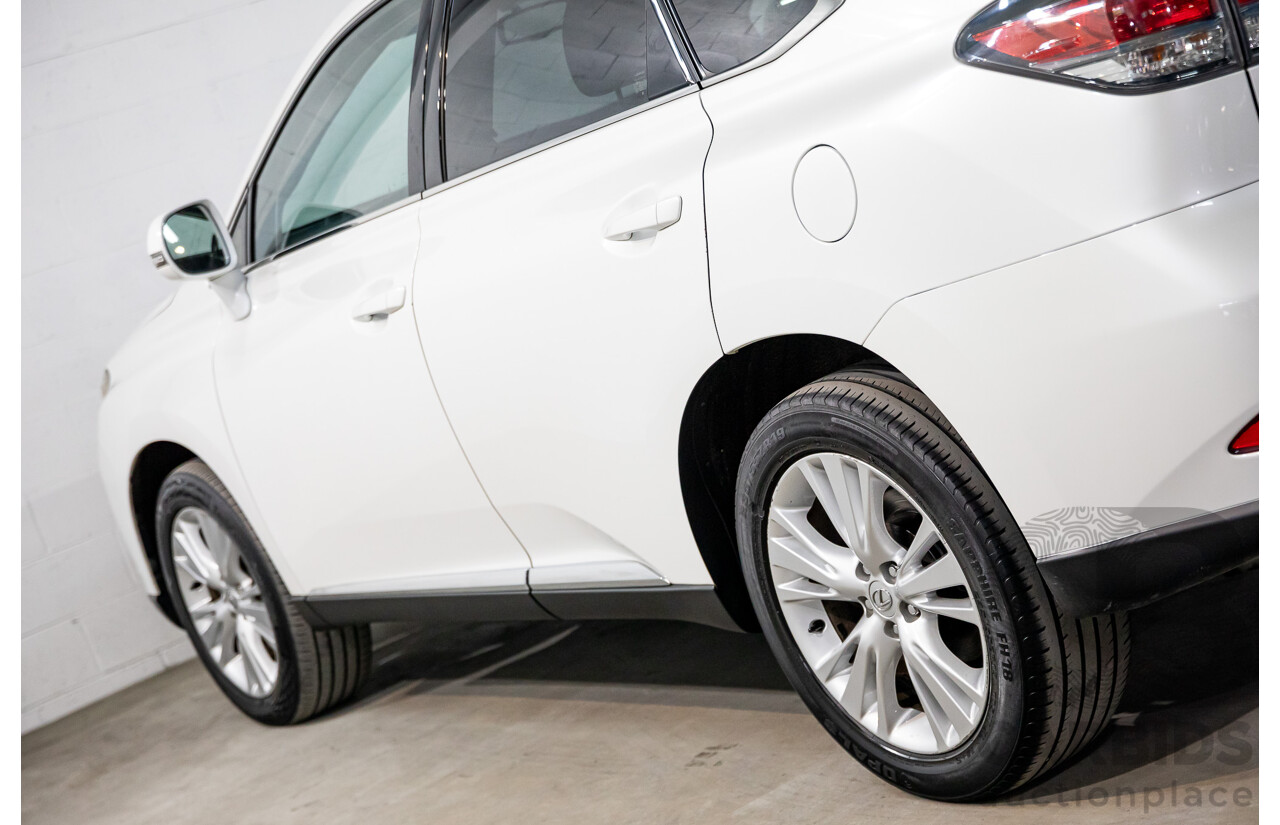 9/2013 Lexus RX350 Luxury GGL15R MY12 4d Wagon White Pearl V6 3.5L
