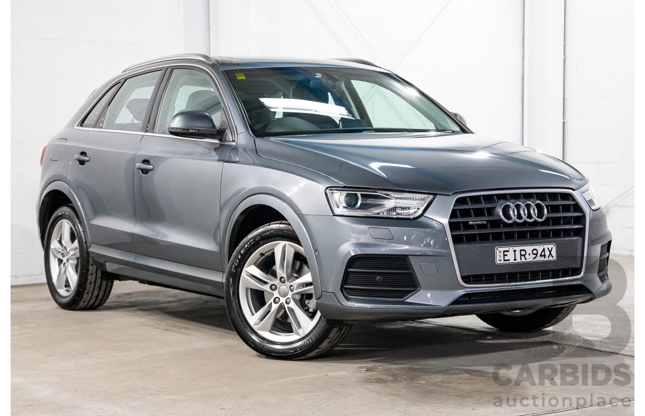 01/2017 Audi Q3 2.0 TFSI Quattro Sport (132kW AWD) 8U MY17 4d Wagon Monsoon Grey Metallic Turbo 2.0L