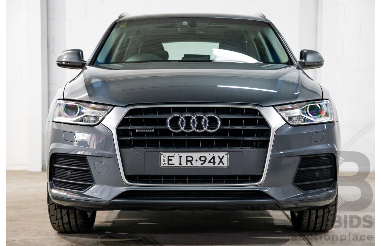 01/2017 Audi Q3 2.0 TFSI Quattro Sport (132kW AWD) 8U MY17 4d Wagon Monsoon Grey Metallic Turbo 2.0L