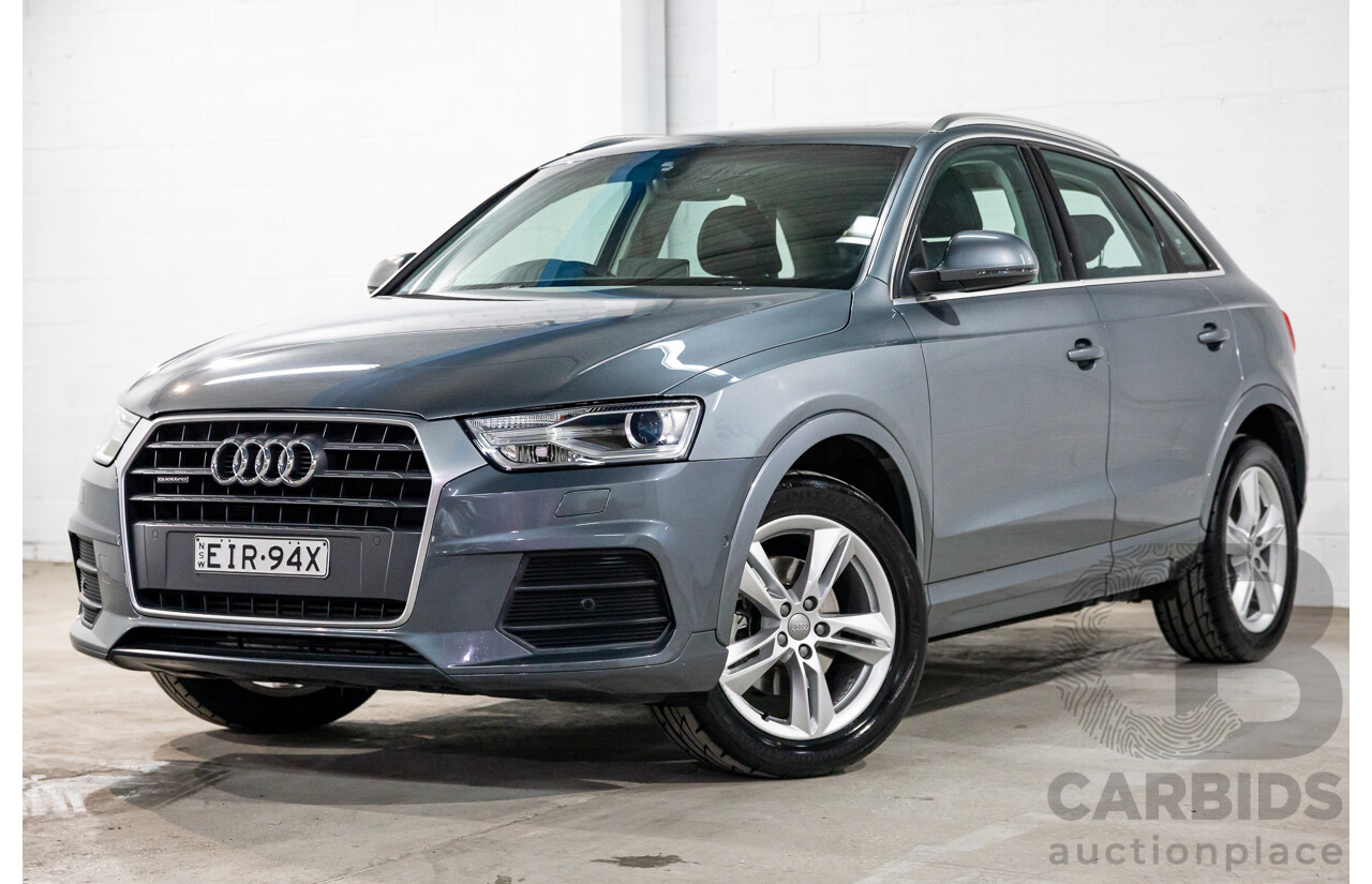 01/2017 Audi Q3 2.0 TFSI Quattro Sport (132kW AWD) 8U MY17 4d Wagon Monsoon Grey Metallic Turbo 2.0L