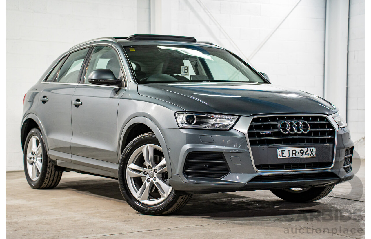 01/2017 Audi Q3 2.0 TFSI Quattro Sport (132kW AWD) 8U MY17 4d Wagon Monsoon Grey Metallic Turbo 2.0L