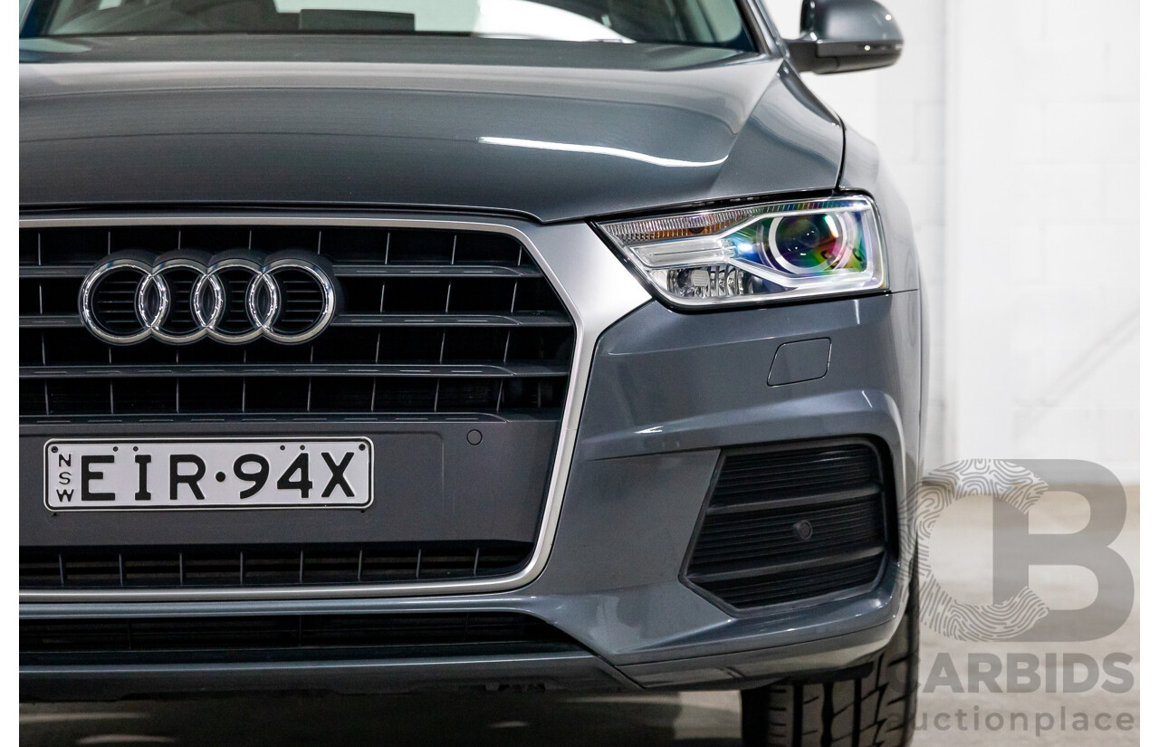 01/2017 Audi Q3 2.0 TFSI Quattro Sport (132kW AWD) 8U MY17 4d Wagon Monsoon Grey Metallic Turbo 2.0L