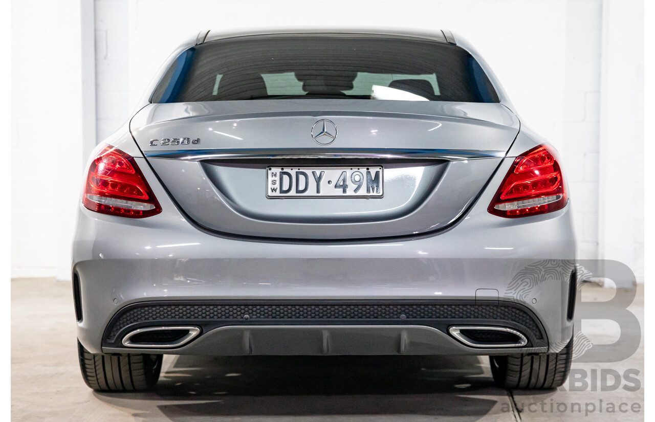 06/2016 Mercedes-Benz C250d AMG Line (RWD) 205 MY16 4d Sedan Selenite Grey Metallic Turbo Diesel 2.1L