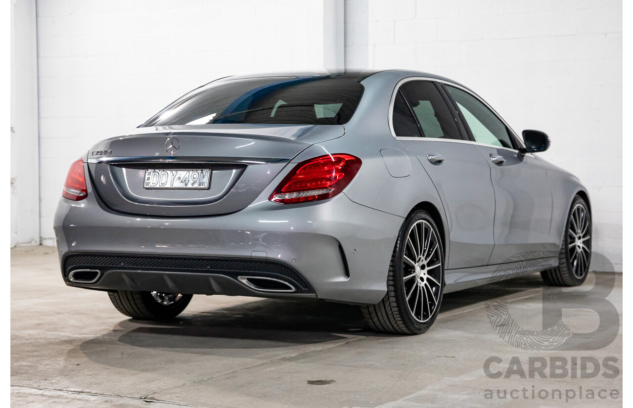 06/2016 Mercedes-Benz C250d AMG Line (RWD) 205 MY16 4d Sedan Selenite Grey Metallic Turbo Diesel 2.1L