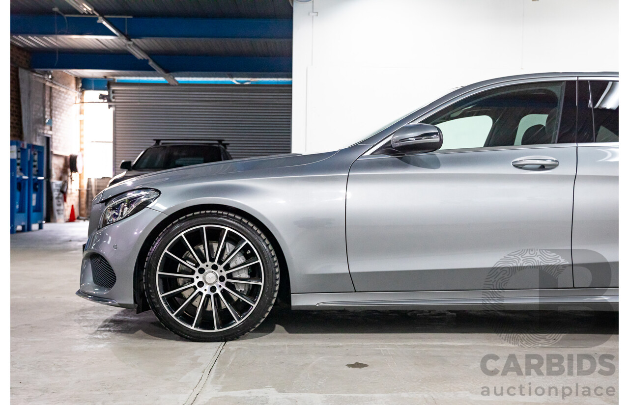 06/2016 Mercedes-Benz C250d AMG Line (RWD) 205 MY16 4d Sedan Selenite Grey Metallic Turbo Diesel 2.1L
