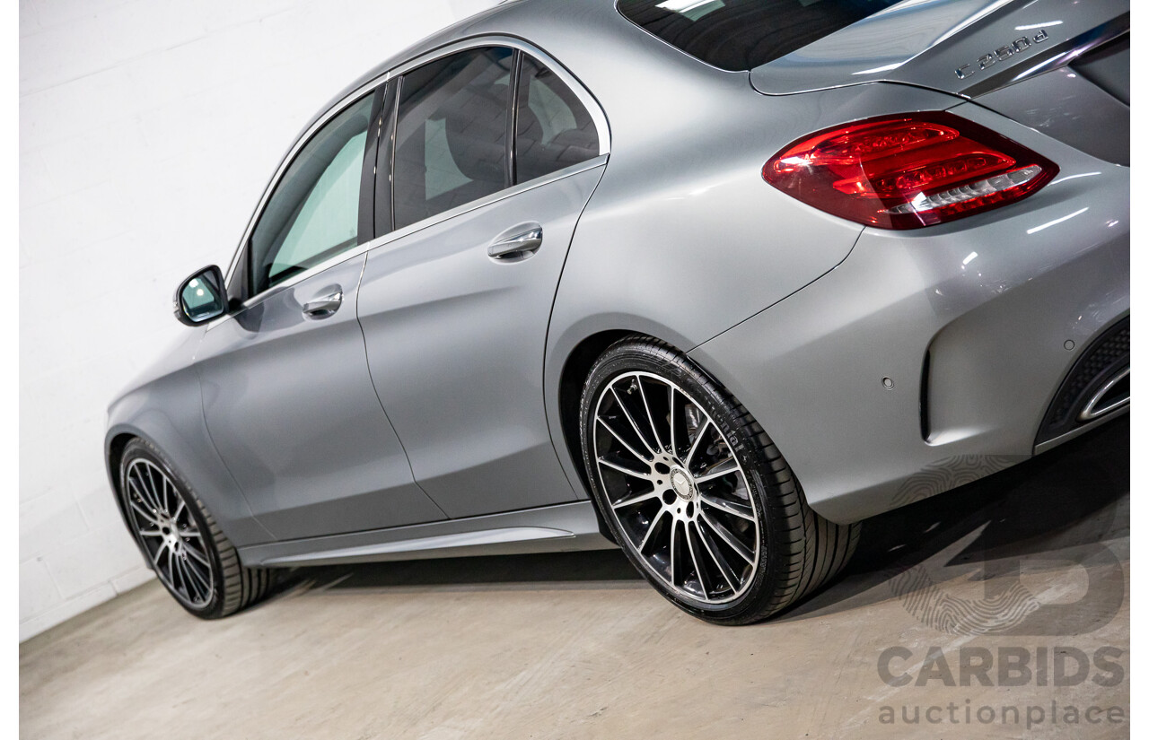 06/2016 Mercedes-Benz C250d AMG Line (RWD) 205 MY16 4d Sedan Selenite Grey Metallic Turbo Diesel 2.1L