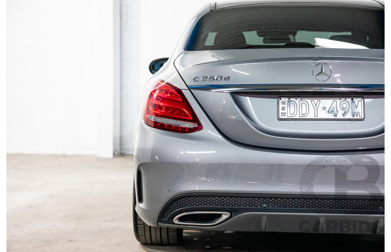 06/2016 Mercedes-Benz C250d AMG Line (RWD) 205 MY16 4d Sedan Selenite Grey Metallic Turbo Diesel 2.1L