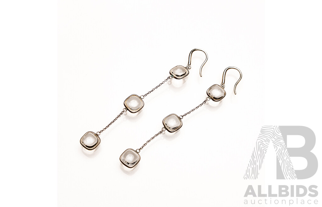 Tiffany & Co, Picasso Sterling Silver Rock Crystal Drop Earrings
