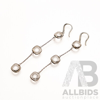 Tiffany & Co, Picasso Sterling Silver Rock Crystal Drop Earrings