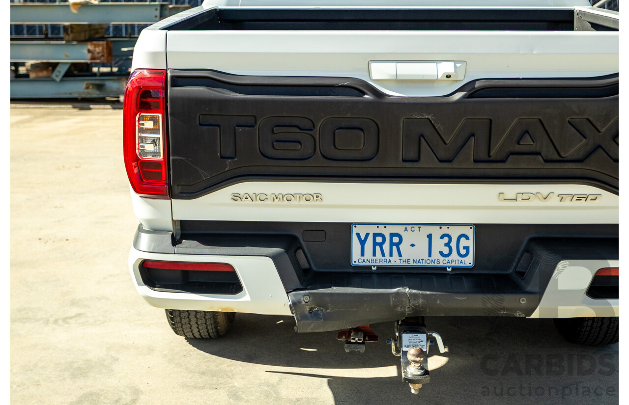01/2022 LDV T60 MAX PRO (4x4) SK8C Double Cab Utility Blanc White Turbo Diesel 2.0L