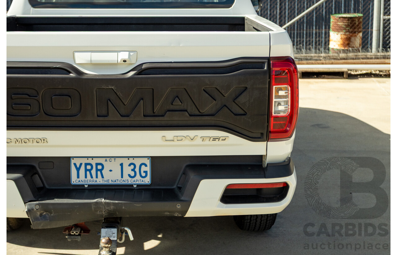 01/2022 LDV T60 MAX PRO (4x4) SK8C Double Cab Utility Blanc White Turbo Diesel 2.0L