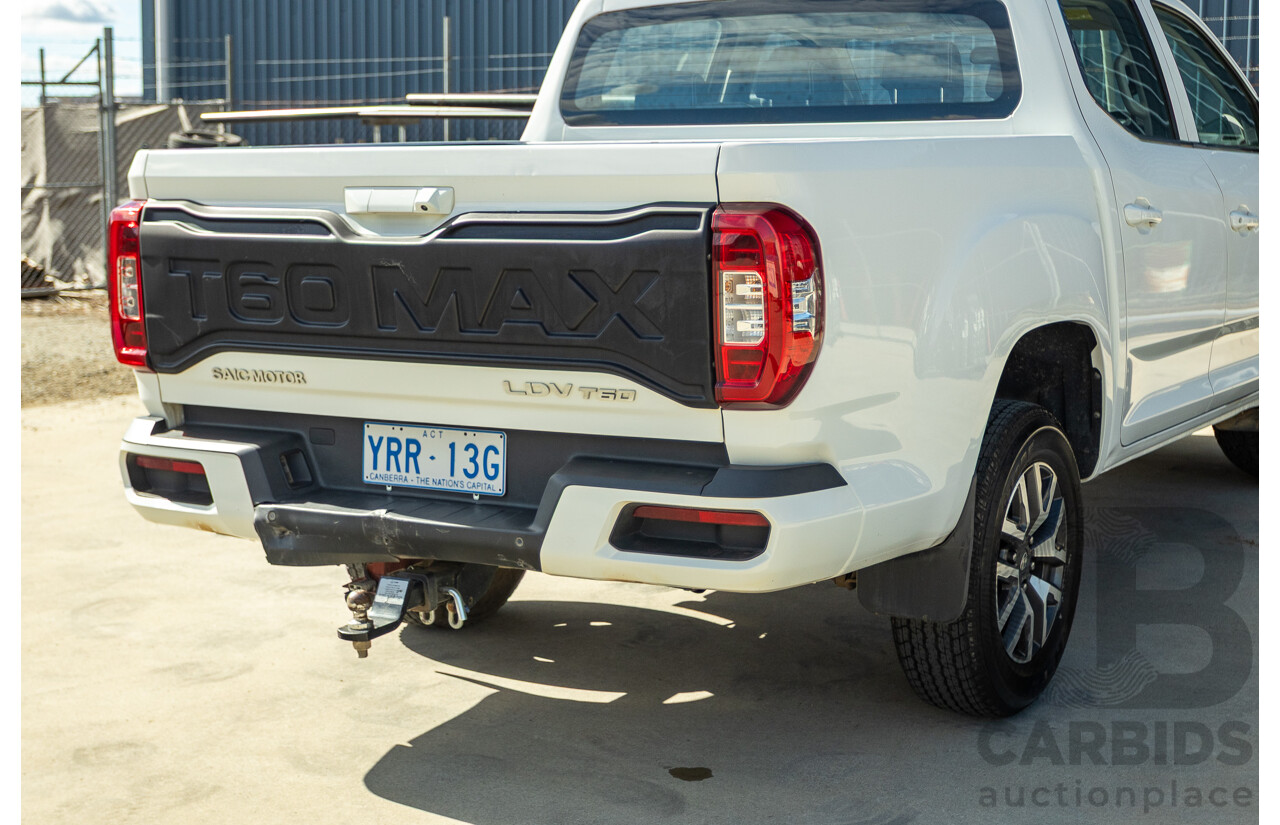 01/2022 LDV T60 MAX PRO (4x4) SK8C Double Cab Utility Blanc White Turbo Diesel 2.0L