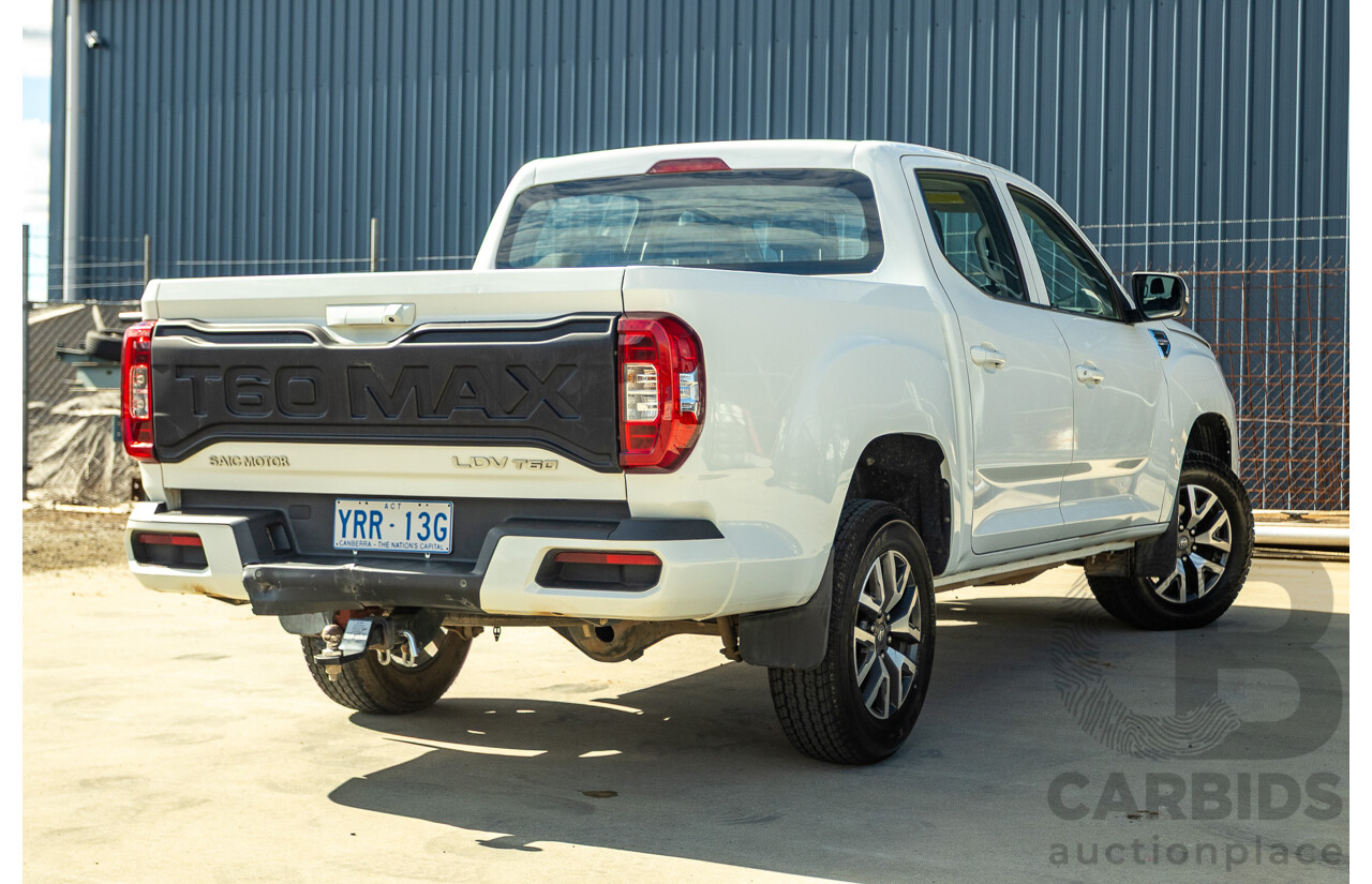 01/2022 LDV T60 MAX PRO (4x4) SK8C Double Cab Utility Blanc White Turbo Diesel 2.0L