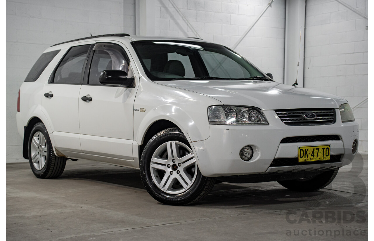6/2005 Ford Territory Ghia (4x4) SX 4d Wagon Winter White 4.0L