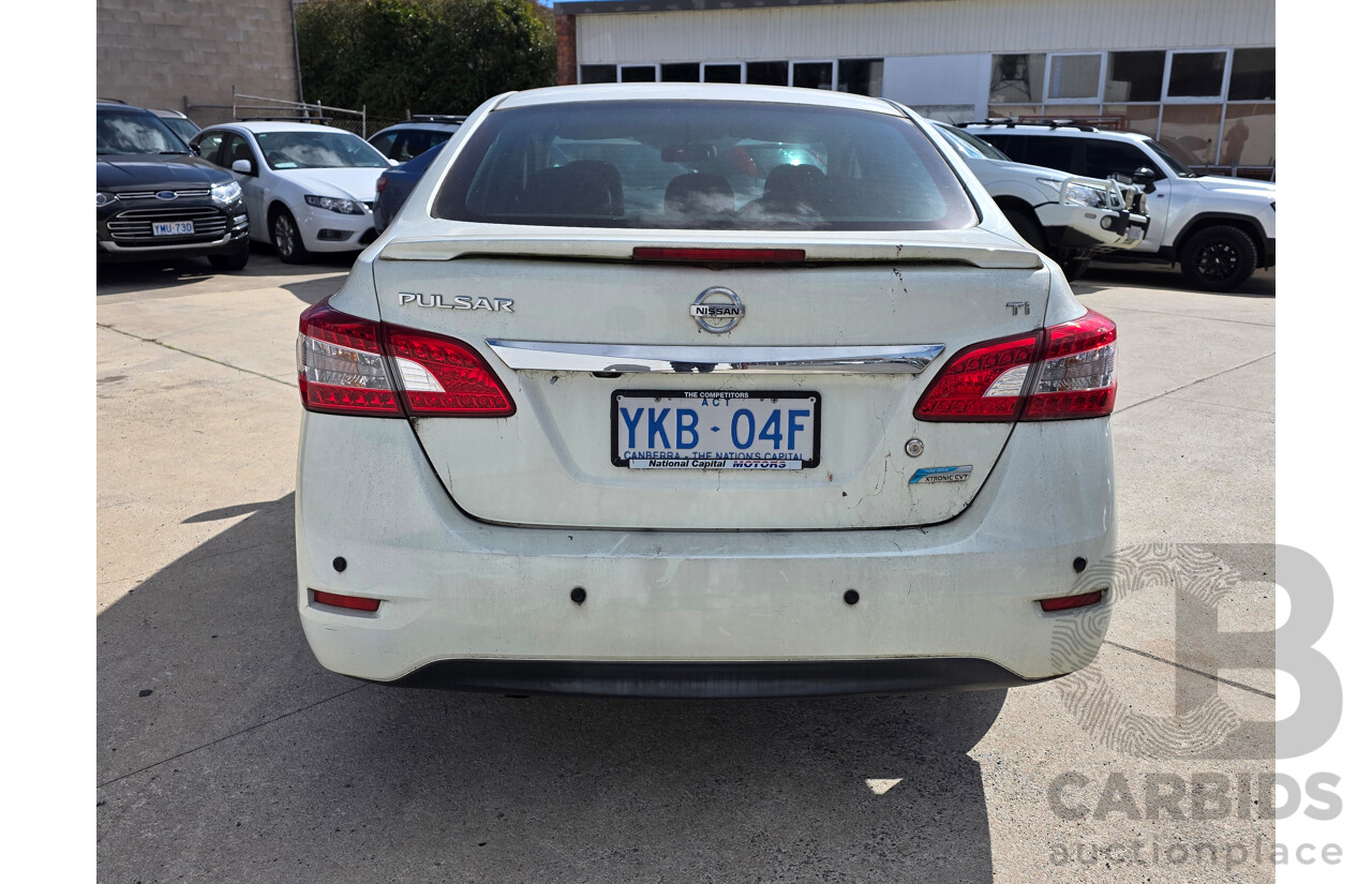 5/2013 Nissan Pulsar Ti B17 4d Sedan White 1.8L