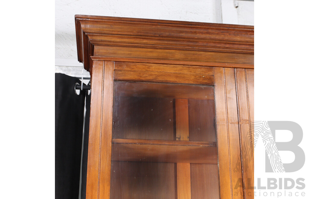 Edwardian Pine Two Piece Bookcase