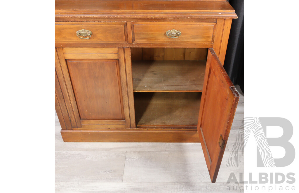 Edwardian Pine Two Piece Bookcase