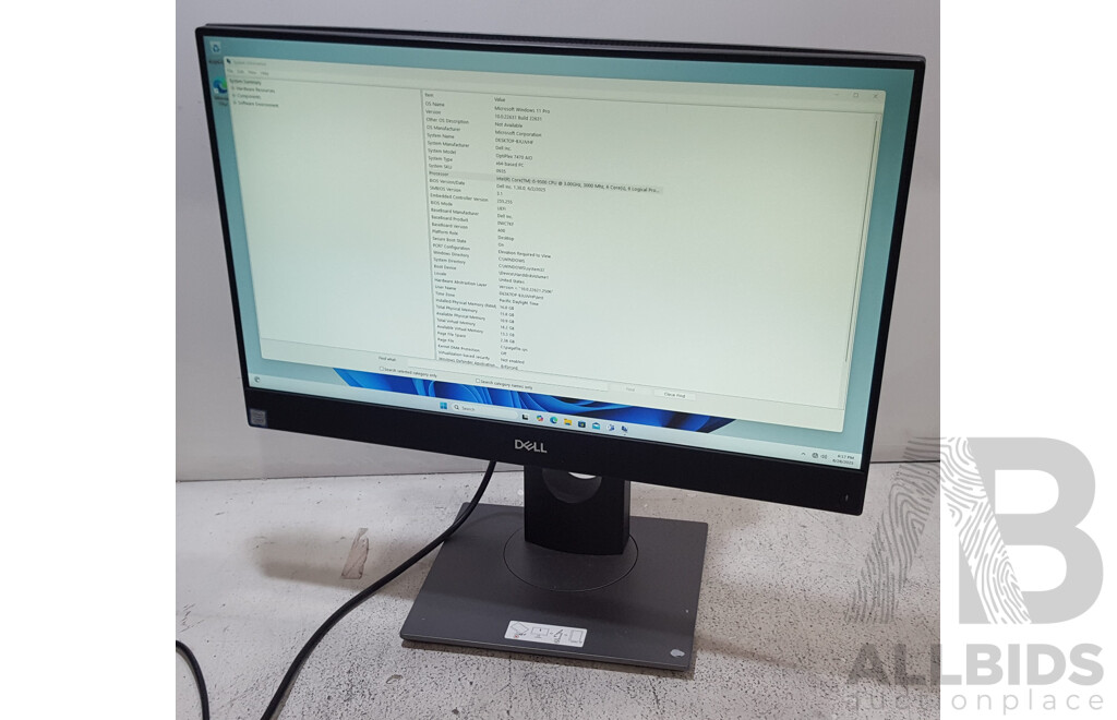 Dell OptiPlex 7470 AIO Intel Core i5 (9500) 3.00GHz-4.40GHz 6-Core CPU 23.8-Inch Touchscreen All-in-One Computer