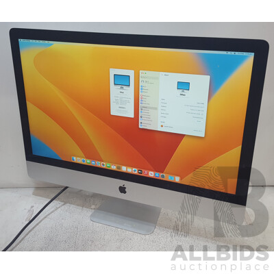 Apple (A1419) Intel Core i7 (7700K) 4.20GHz-4.50GHz 4-Core CPU 27-Inch Retina 5K iMac (Mid-2017)