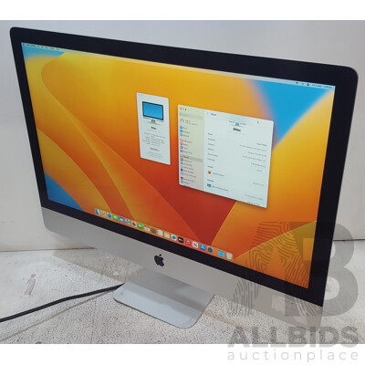 Apple (A1419) Intel Core i7 (7700K) 4.20GHz-4.50GHz 4-Core CPU 27-Inch Retina 5K iMac (Mid-2017)