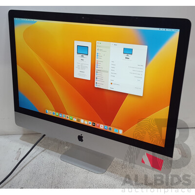 Apple (A1419) Intel Core i7 (7700K) 4.20GHz-4.50GHz 4-Core CPU 27-Inch Retina 5K iMac (Mid-2017)