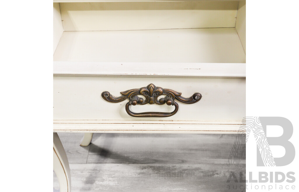 Painted Timber Three Drawer French Provincial Style Console