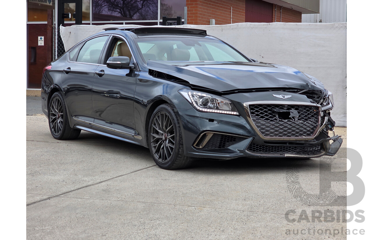 02/2020 Genesis G80 3.8 Ultimate RWD  4D Sedan Green 3.8L - Damaged WOVR N/A