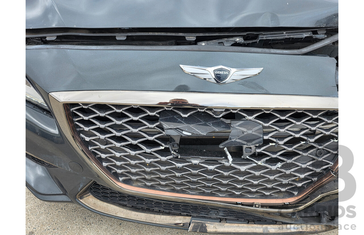 02/2020 Genesis G80 3.8 Ultimate RWD  4D Sedan Green 3.8L - Damaged WOVR N/A