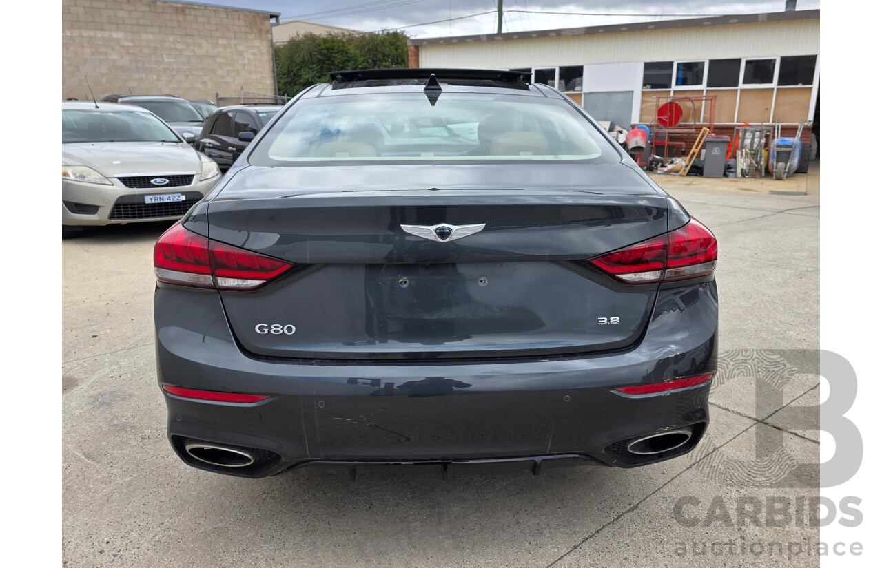 02/2020 Genesis G80 3.8 Ultimate RWD  4D Sedan Green 3.8L - Damaged WOVR N/A