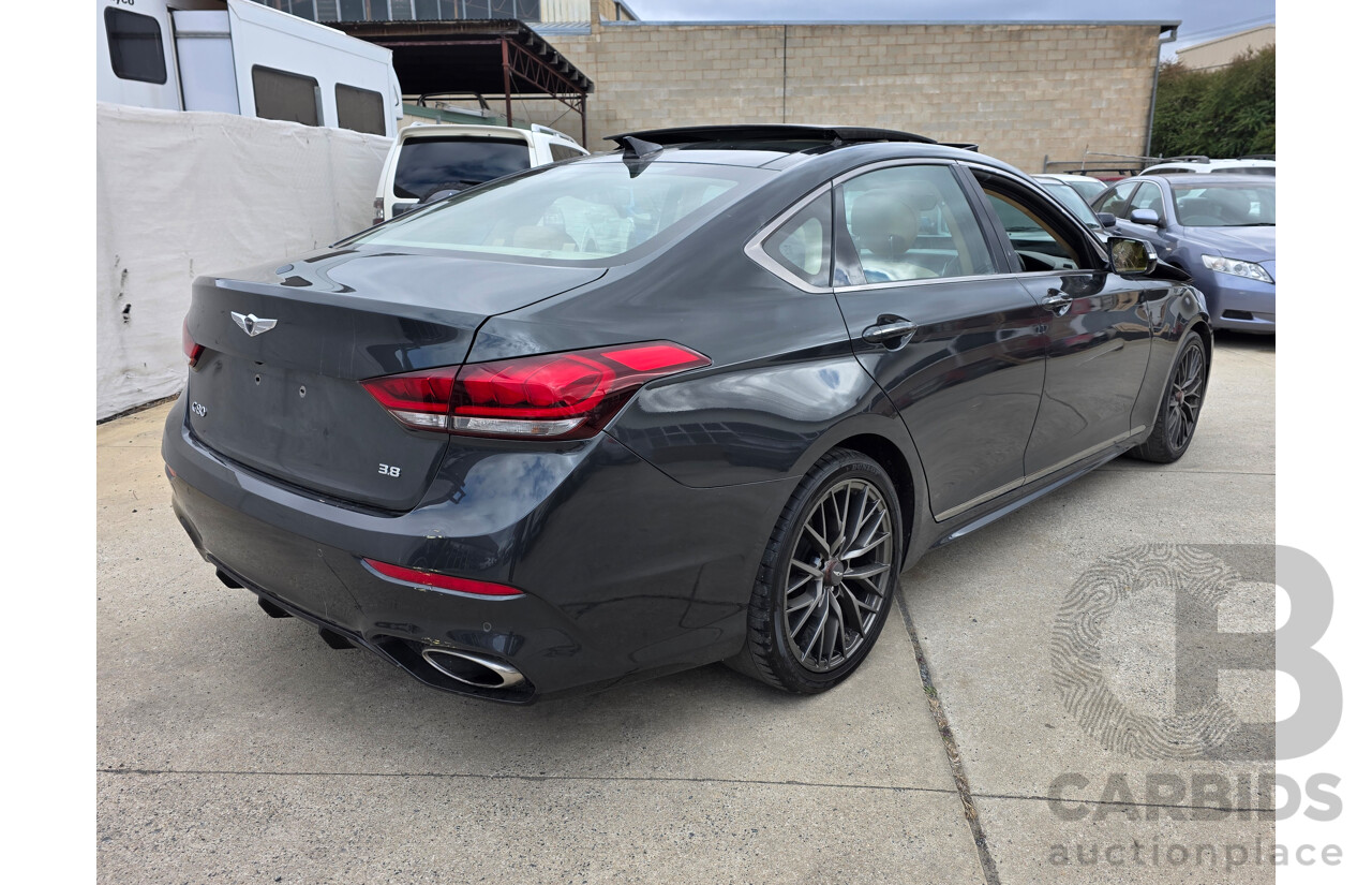 02/2020 Genesis G80 3.8 Ultimate RWD  4D Sedan Green 3.8L - Damaged WOVR N/A