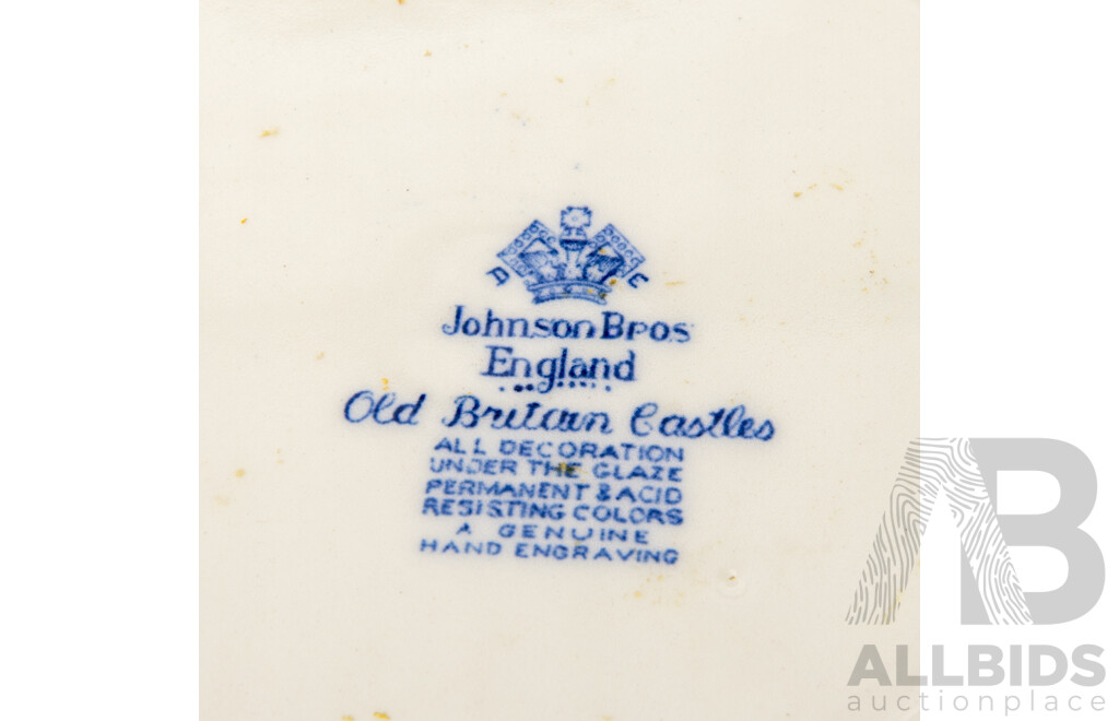 Collection Four Spode Porcelain Blue Room Collection Plates in Original Box Along with Spode Italian Plate & Four Other Blue & White Examples