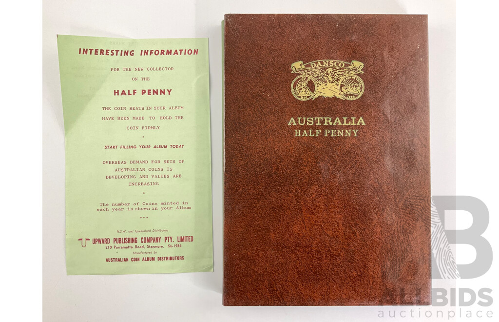 Australian Dansco Half Penny Album, Examples Spanning 1916 to 1964
