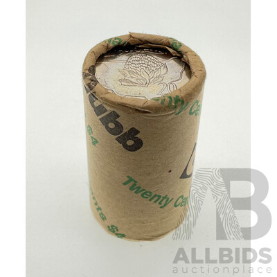 Australian 2001 Twenty Cent Chubb Coin Roll, Centenary of Federation, NSW Waratah