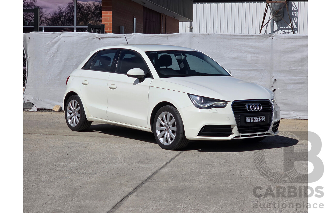 1/2014 Audi A1 Sportback 1.4 TFSI Ambition 8X MY14 5d Hatchback White 1.4L