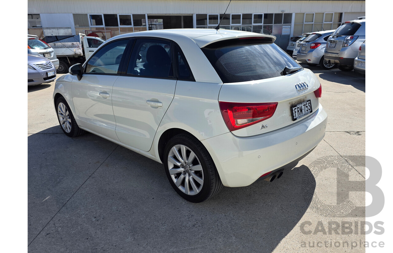 1/2014 Audi A1 Sportback 1.4 TFSI Ambition 8X MY14 5d Hatchback White 1.4L