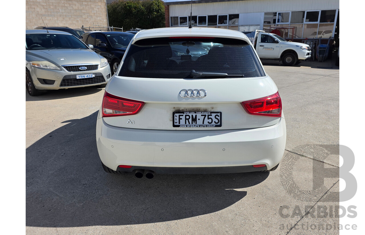 1/2014 Audi A1 Sportback 1.4 TFSI Ambition 8X MY14 5d Hatchback White 1.4L