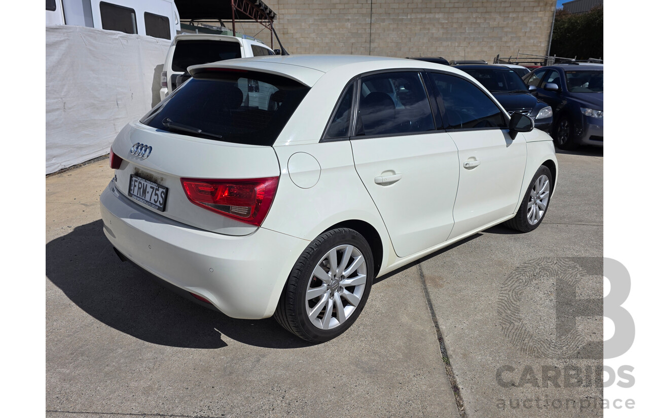 1/2014 Audi A1 Sportback 1.4 TFSI Ambition 8X MY14 5d Hatchback White 1.4L