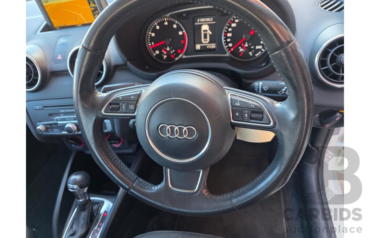 1/2014 Audi A1 Sportback 1.4 TFSI Ambition 8X MY14 5d Hatchback White 1.4L