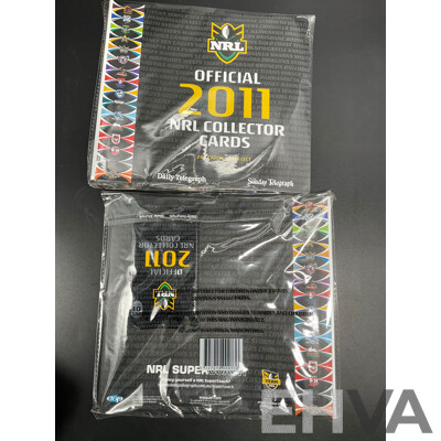 NRL Daily Telegraph Collector Folders and Unopened Card Packs 2011