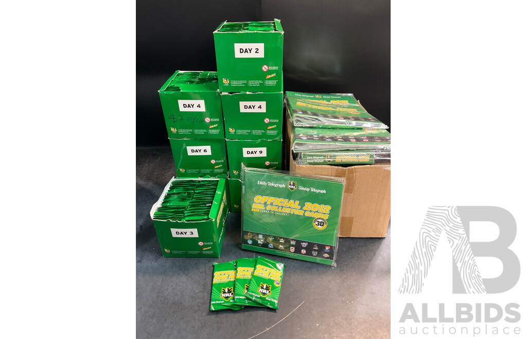 NRL Daily Telegraph Collector Folders and Unopened Card Packs 2012