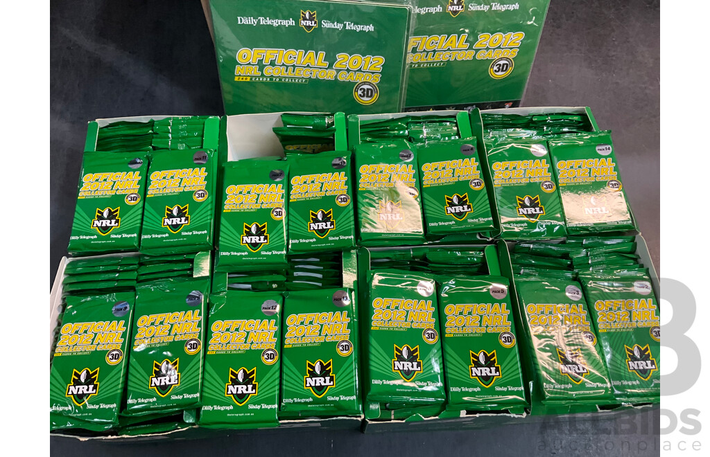 NRL Daily Telegraph Collector Folders and Unopened Card Packs 2012