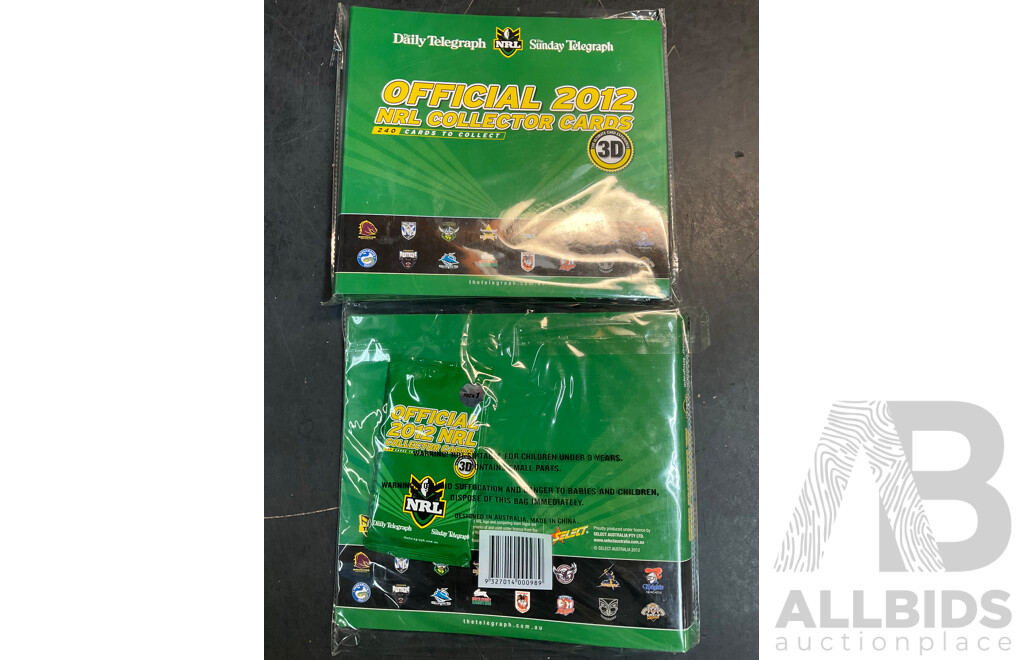 NRL Daily Telegraph Collector Folders and Unopened Card Packs 2012