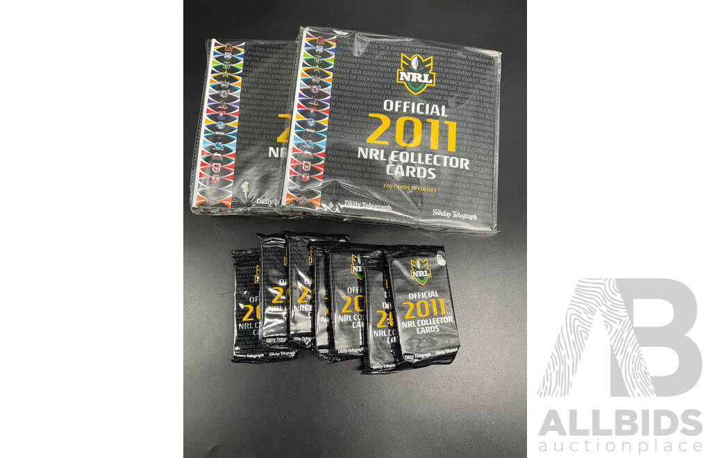 NRL Daily Telegraph Collector Folders and Unopened Card Packs 2011