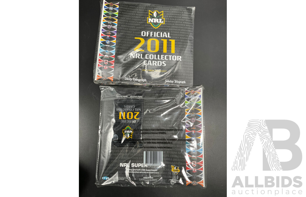 NRL Daily Telegraph Collector Folders and Unopened Card Packs 2011