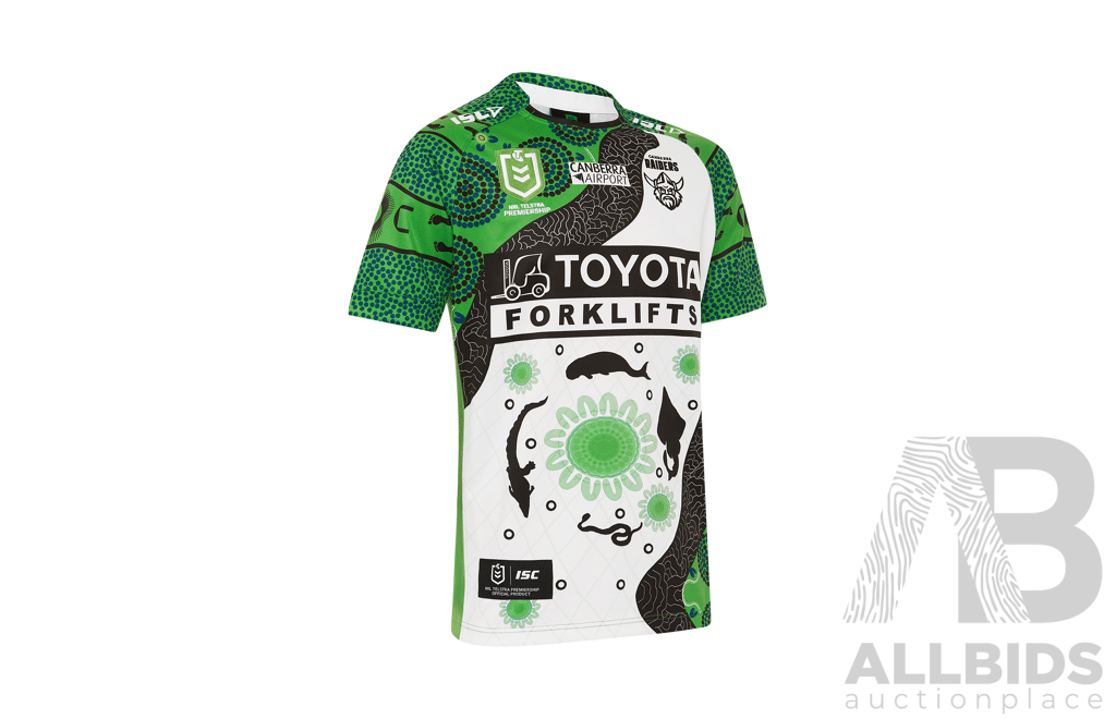 3. Matt Timoko - Match Worn and Signed Canberra Raiders 2025 Indigenous Jersey - Round 23 V Manly - Proceeds Towards The Raiders Foundation